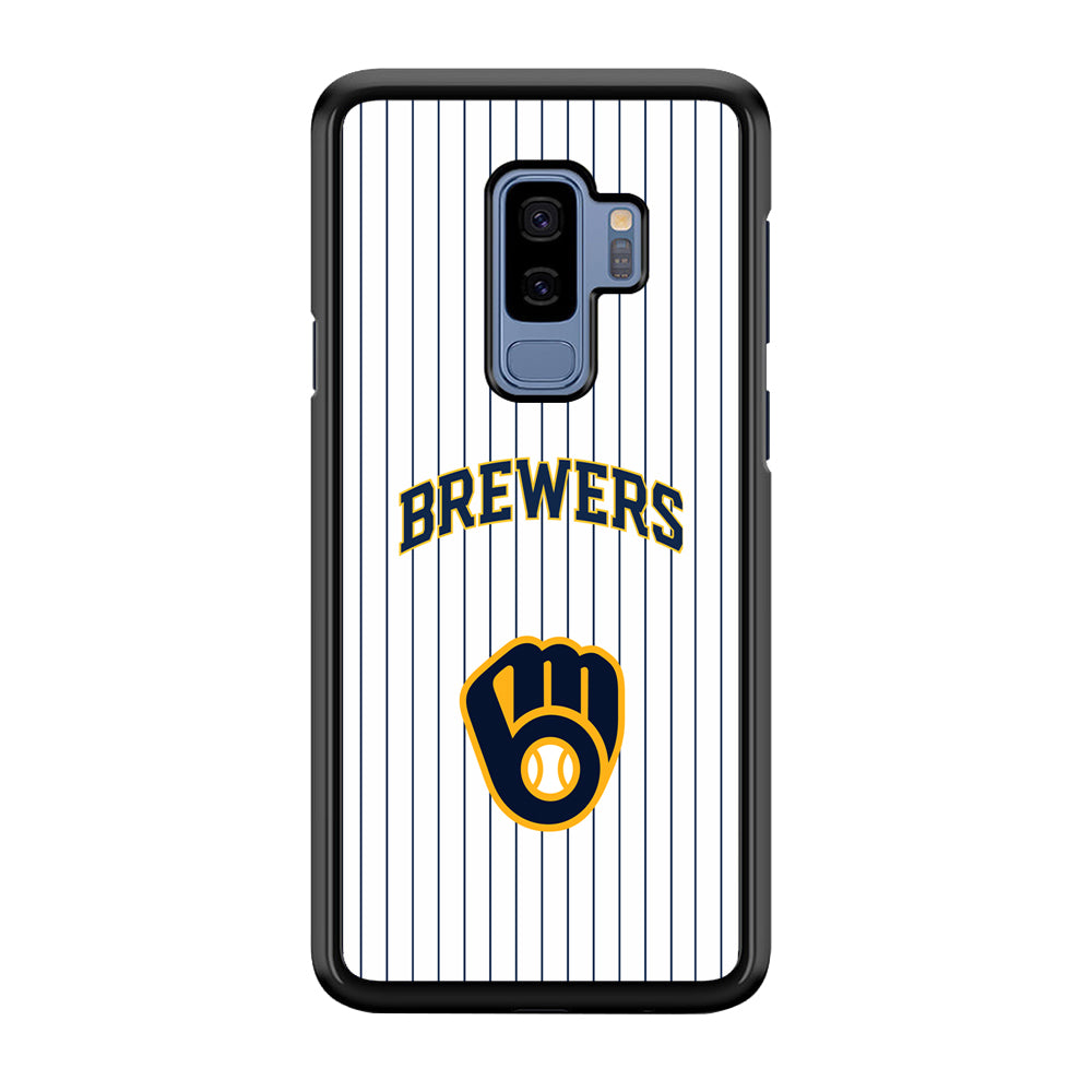 Milwaukee Brewers Shine of White Samsung Galaxy S9 Plus Case