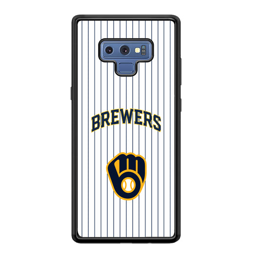 Milwaukee Brewers Shine of White Samsung Galaxy Note 9 Case
