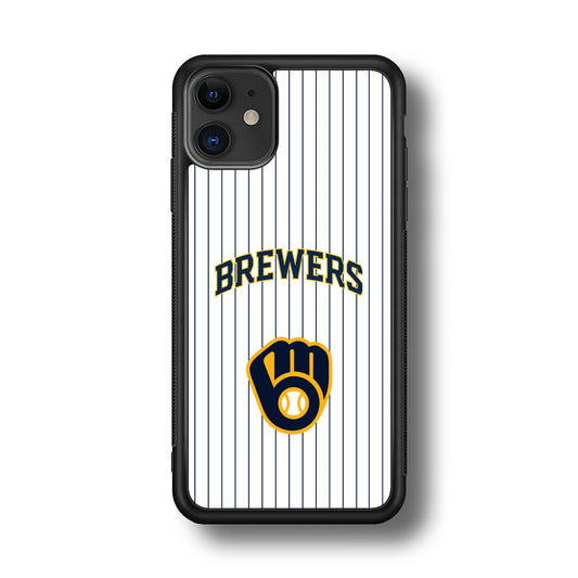 Milwaukee Brewers Shine of White iPhone 11 Case