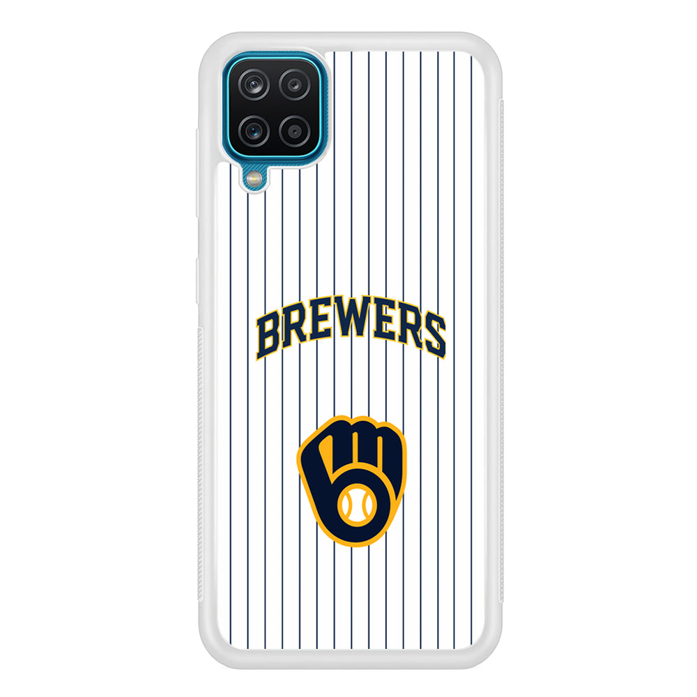 Milwaukee Brewers Shine of White Samsung Galaxy A12 Case