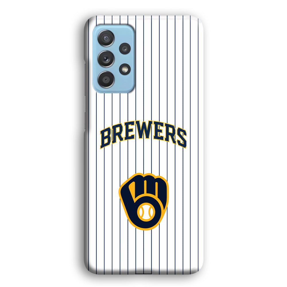 Milwaukee Brewers Shine of White Samsung Galaxy A52 Case