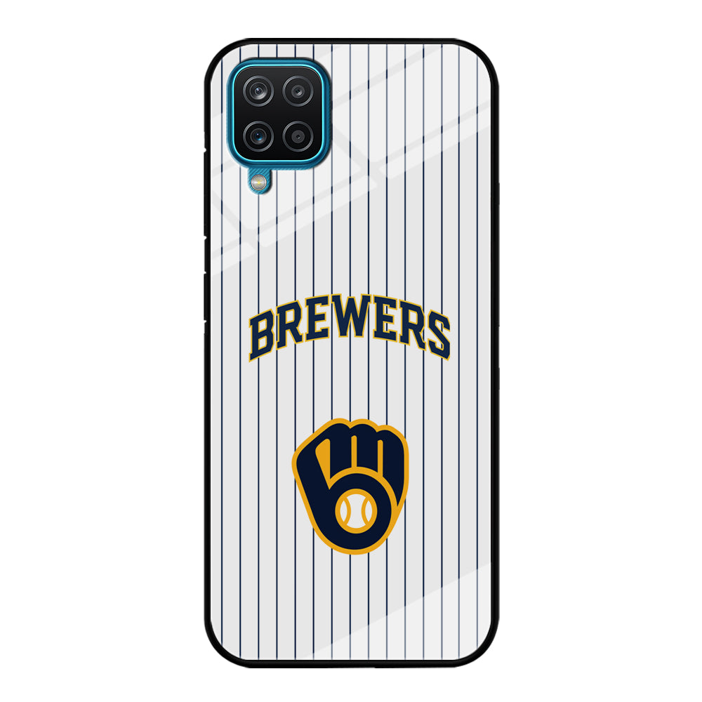 Milwaukee Brewers Shine of White Samsung Galaxy A12 Case