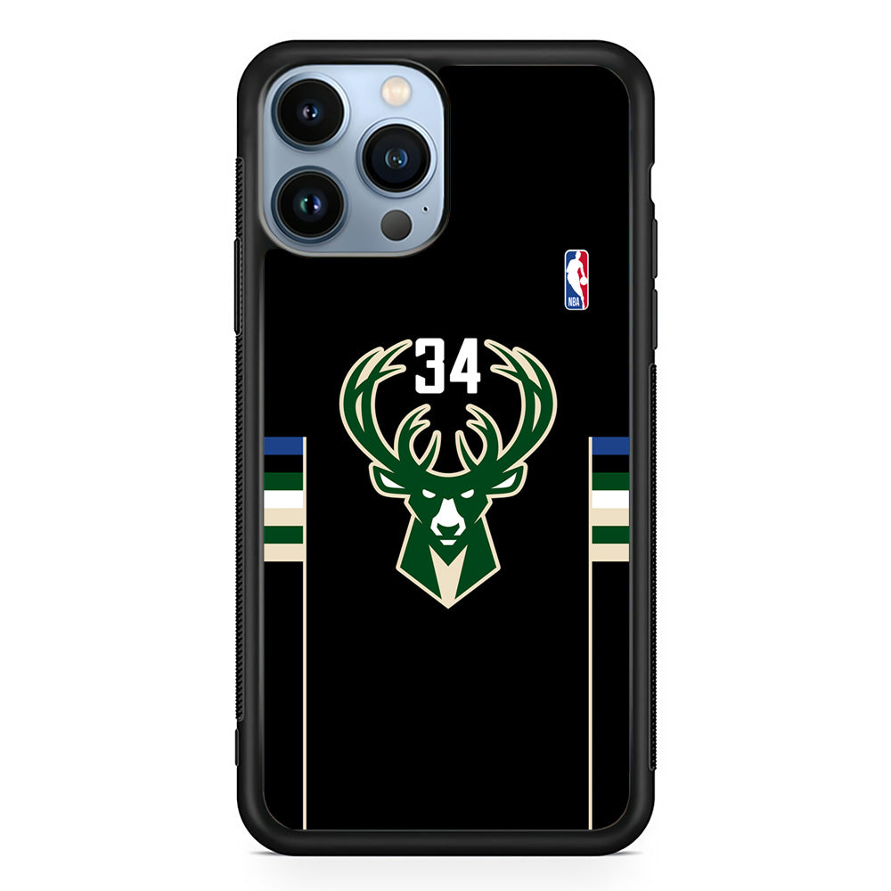 Milwaukee Bucks 34 Pride iPhone 13 Pro Max Case