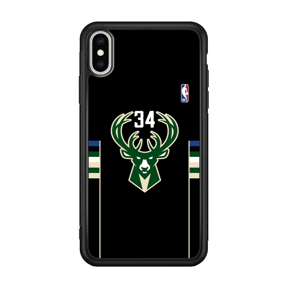 Milwaukee Bucks 34 Pride iPhone XS MAX Case