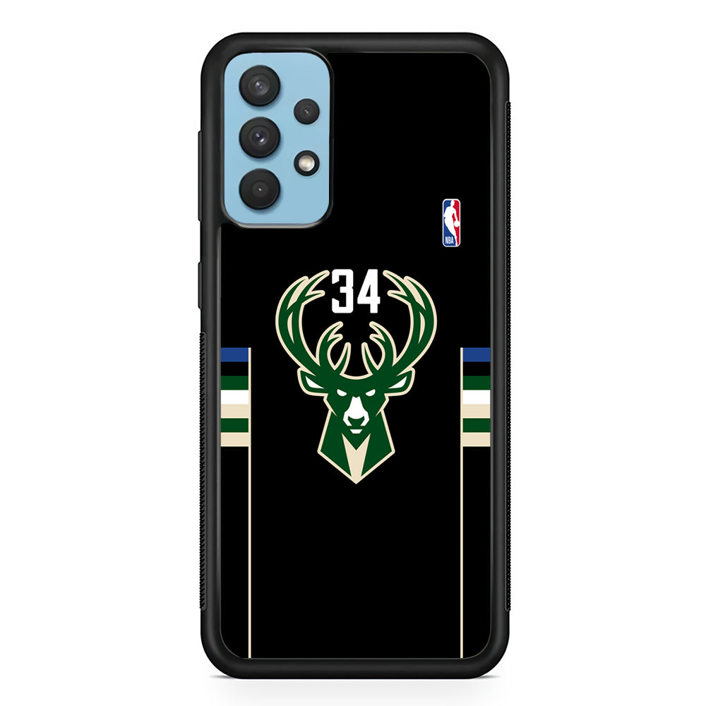 Milwaukee Bucks 34 Pride Samsung Galaxy A32 Case