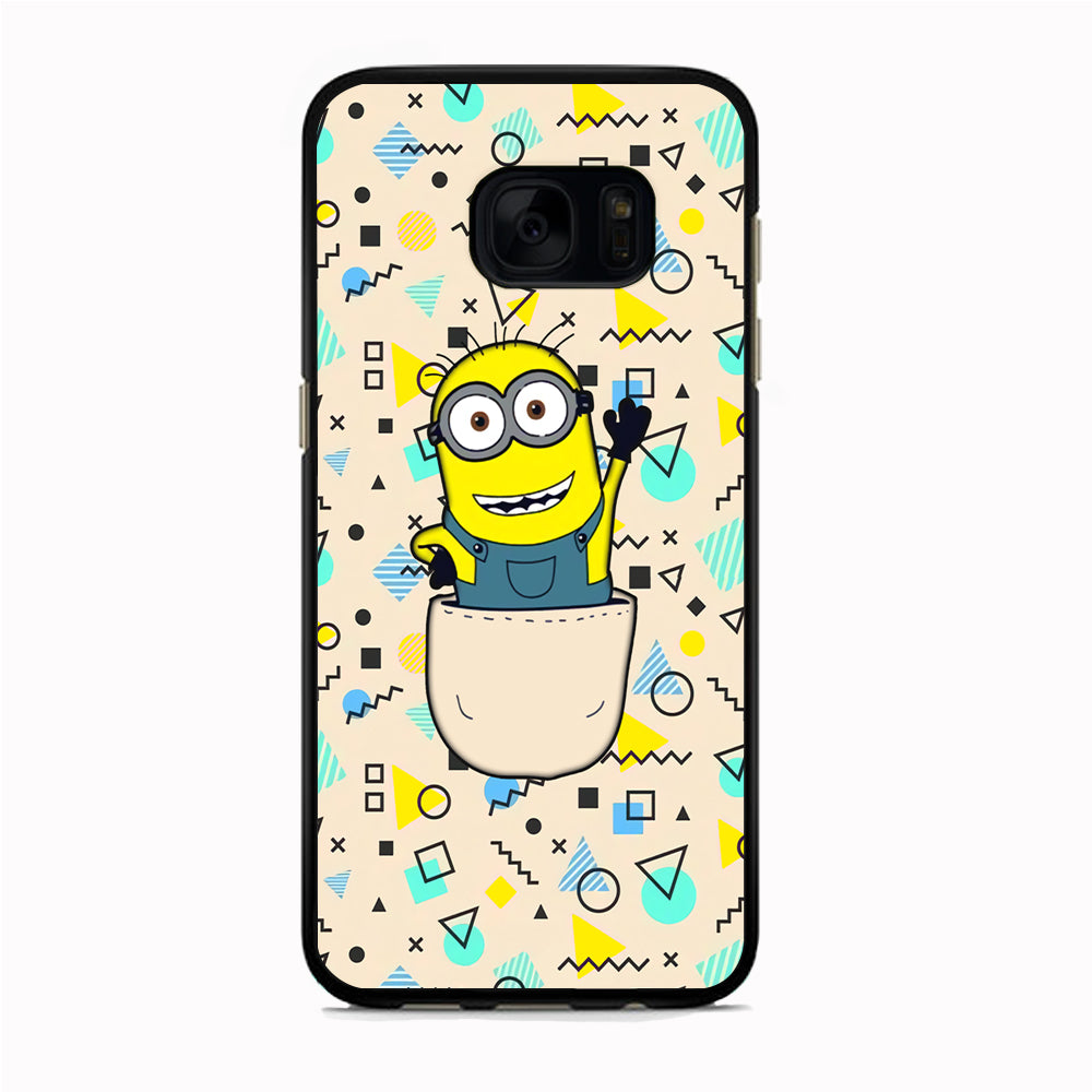 Minion Stand on The Pocket Samsung Galaxy S7 Edge Case