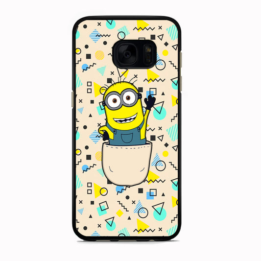 Minion Stand on The Pocket Samsung Galaxy S7 Edge Case