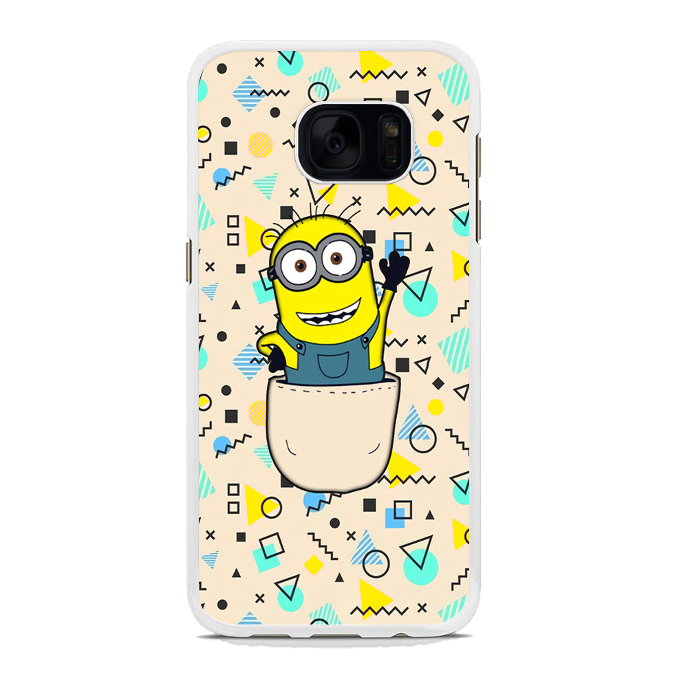 Minion Stand on The Pocket Samsung Galaxy S7 Edge Case