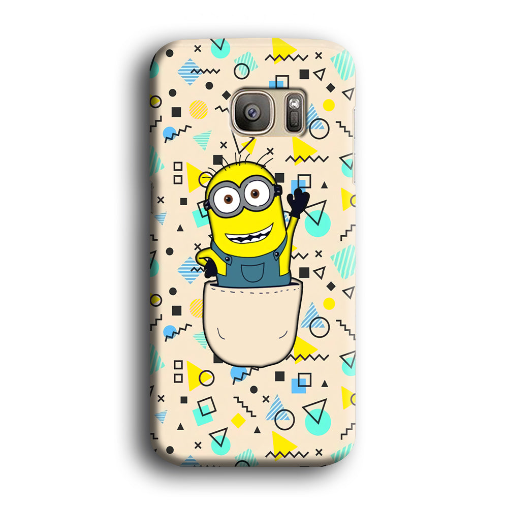 Minion Stand on The Pocket Samsung Galaxy S7 Edge Case