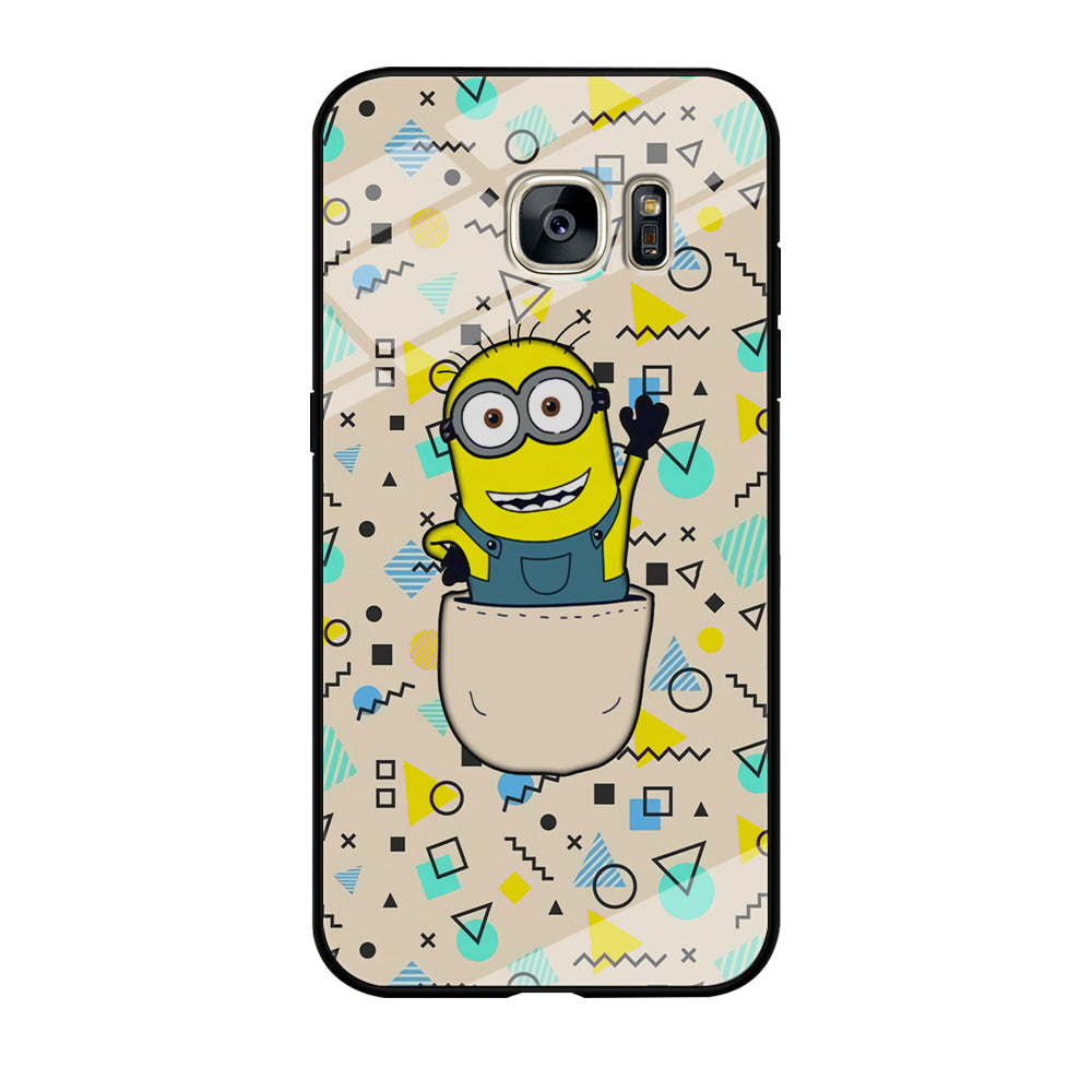 Minion Stand on The Pocket Samsung Galaxy S7 Edge Case