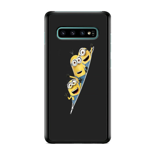 Minions Grey Zip Samsung Galaxy S10 Plus Case