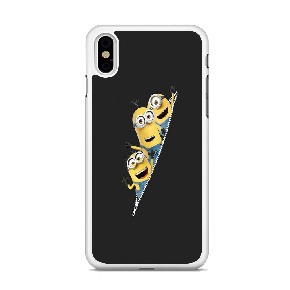 Minions Grey Zip iPhone X Case