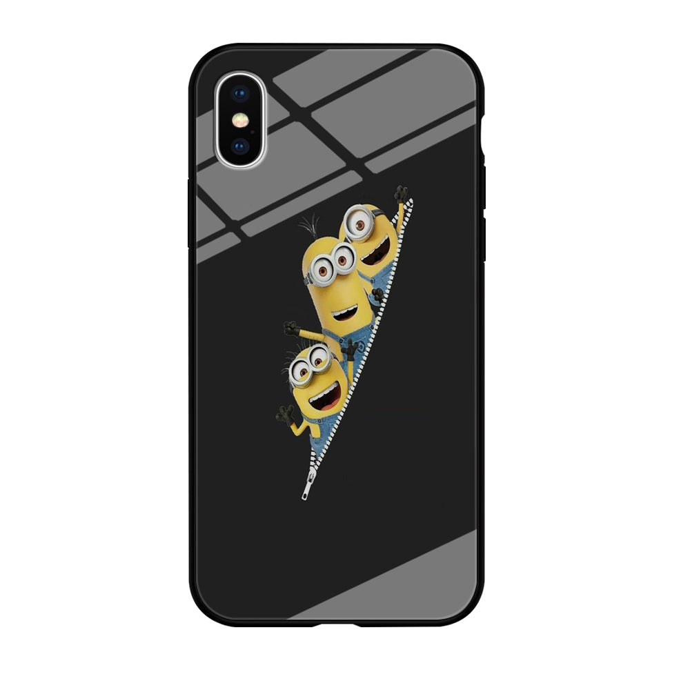Minions Grey Zip iPhone XS Case