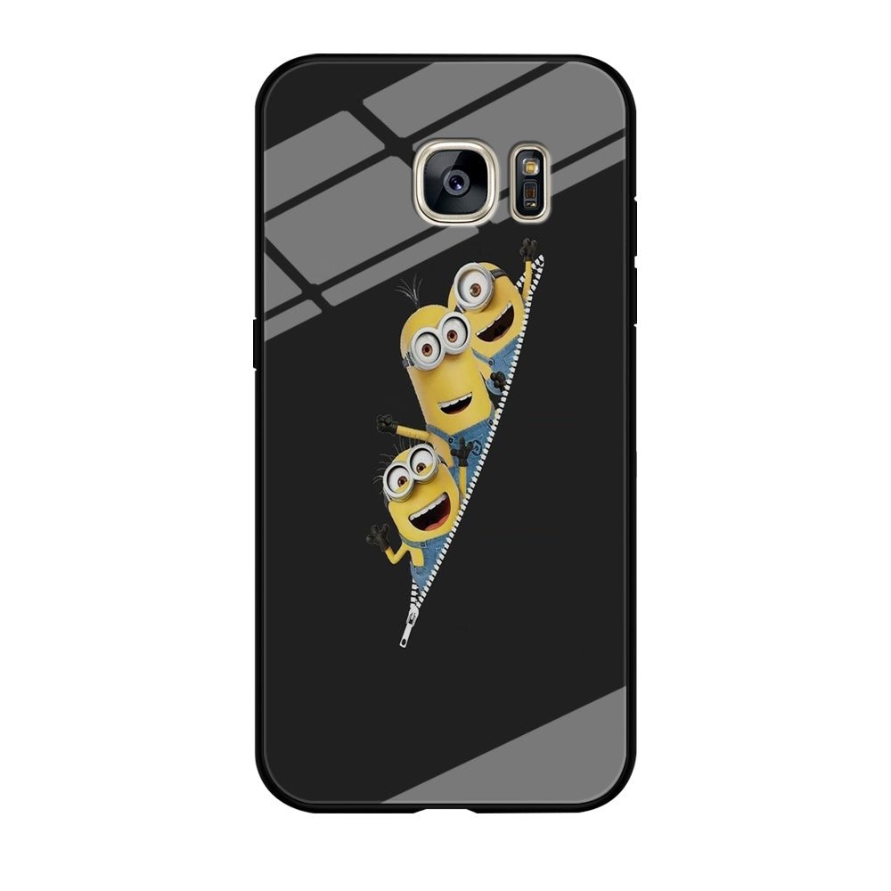 Minions Grey Zip Samsung Galaxy S7 Case