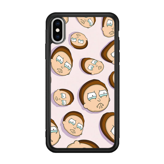 Morty Cry Head Doodle iPhone X Case