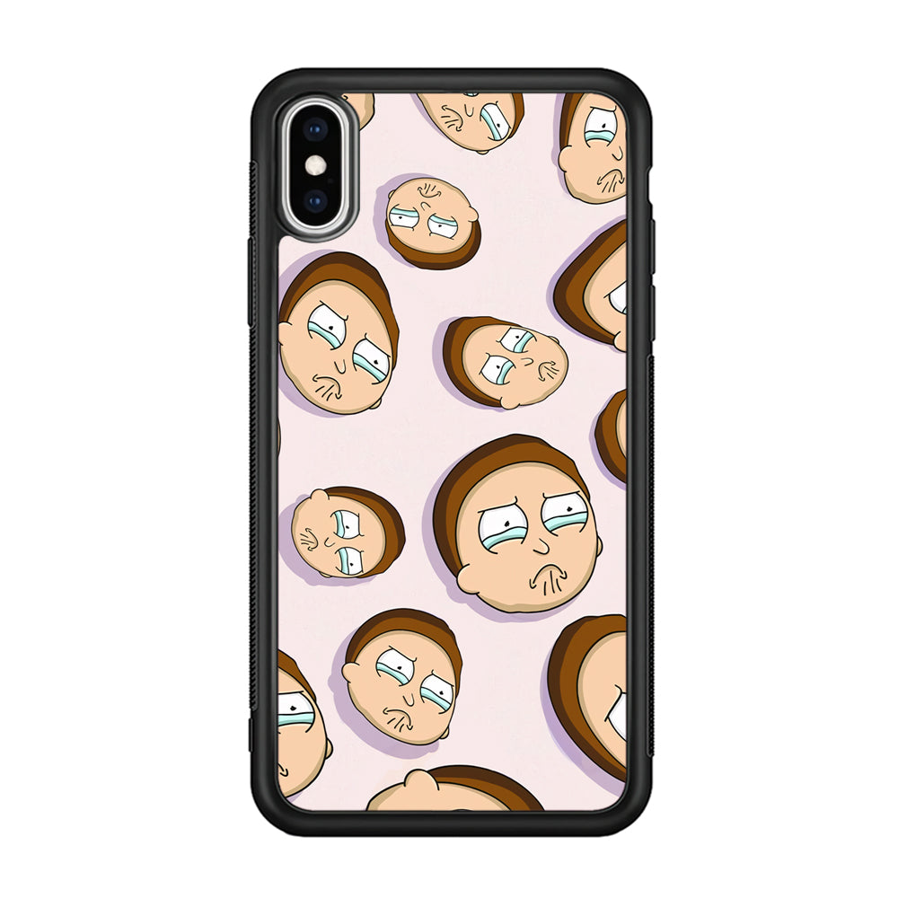 Morty Cry Head Doodle iPhone XS MAX Case