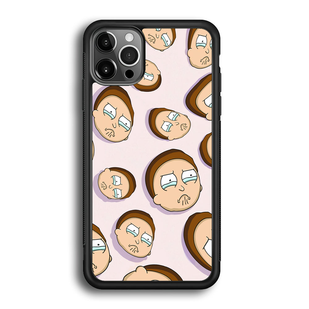 Morty Cry Head Doodle iPhone 12 Pro Max Case