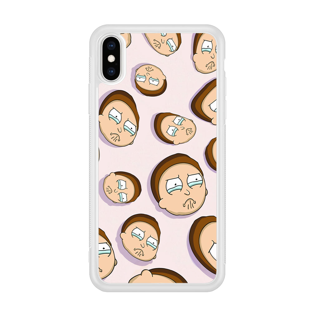 Morty Cry Head Doodle iPhone X Case