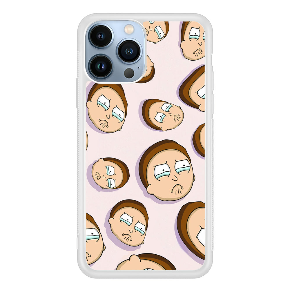 Morty Cry Head Doodle iPhone 13 Pro Max Case