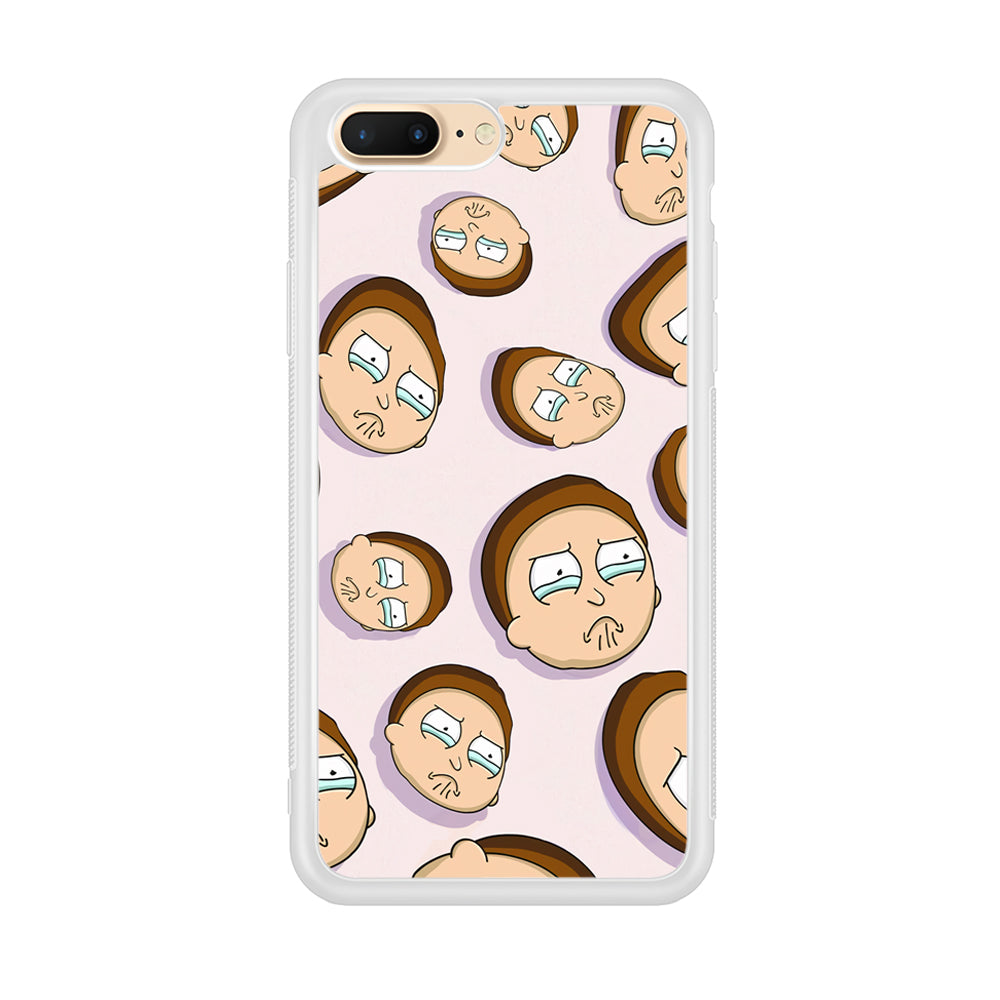 Morty Cry Head Doodle iPhone 8 Plus Case