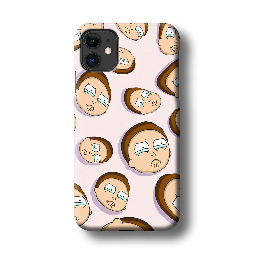 Morty Cry Head Doodle iPhone 11 Case