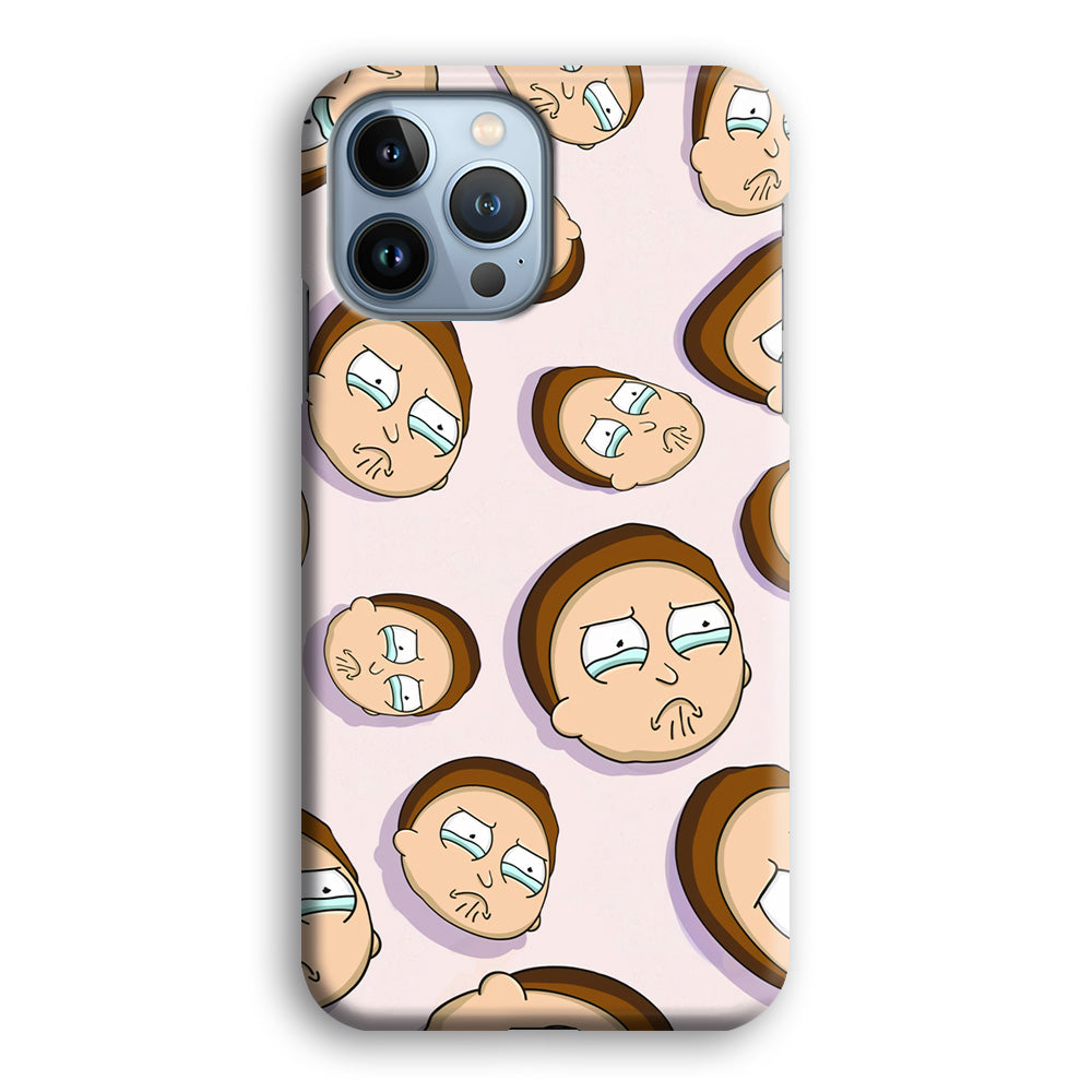 Morty Cry Head Doodle iPhone 13 Pro Max Case