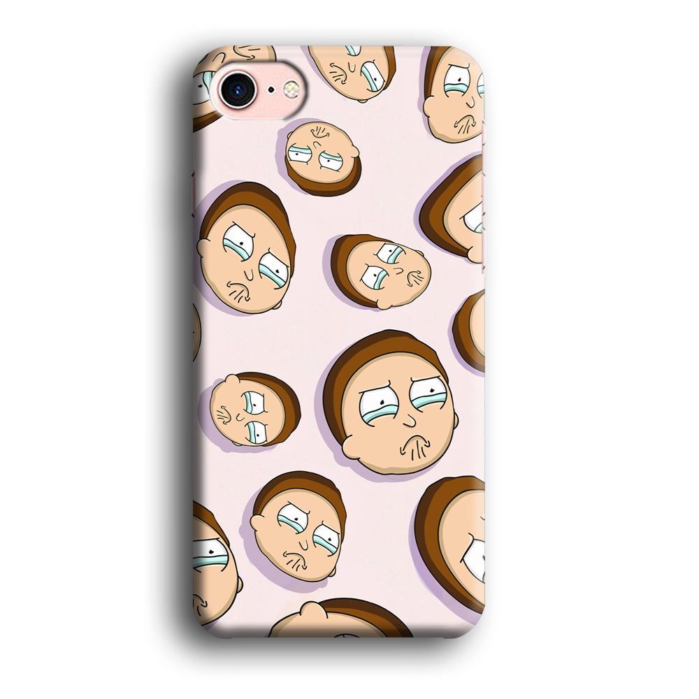 Morty Cry Head Doodle iPhone 8 Case