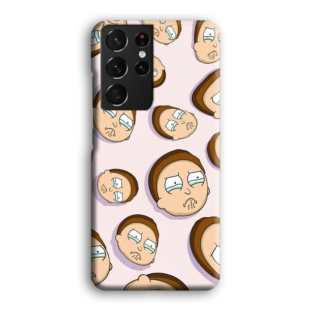 Morty Cry Head Doodle Samsung Galaxy S21 Ultra Case