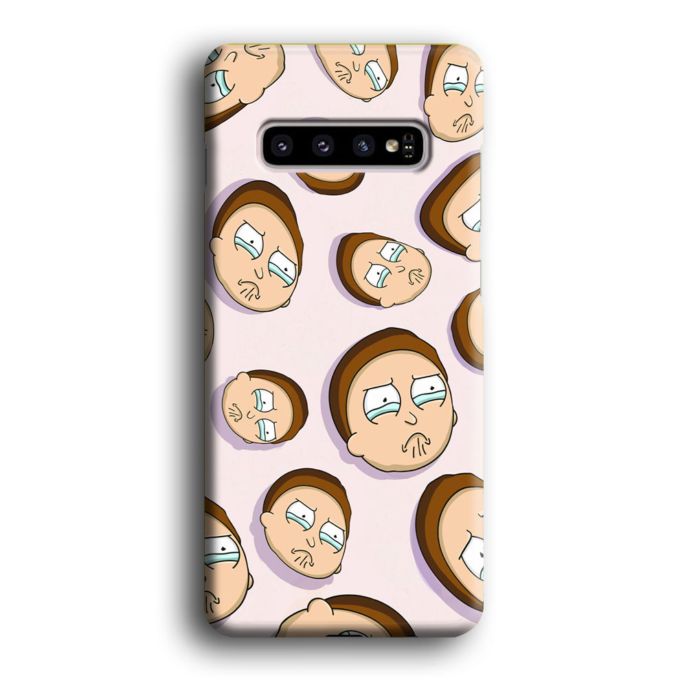 Morty Cry Head Doodle Samsung Galaxy S10 Case