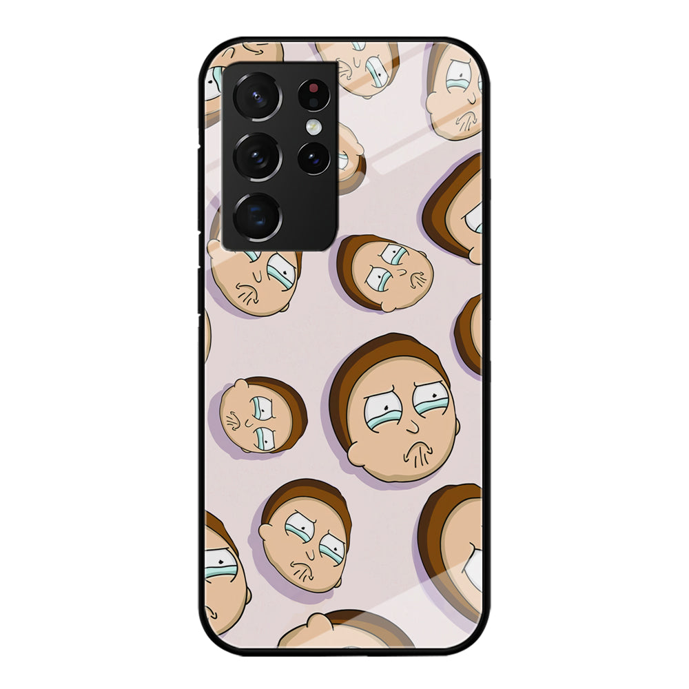 Morty Cry Head Doodle Samsung Galaxy S21 Ultra Case