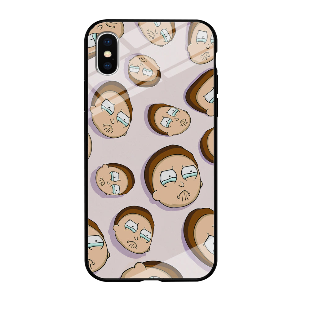 Morty Cry Head Doodle iPhone X Case