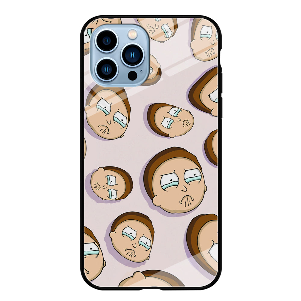 Morty Cry Head Doodle iPhone 13 Pro Max Case