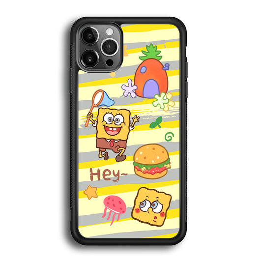 Mr Squarepants Fishing The Jellyfish iPhone 12 Pro Case