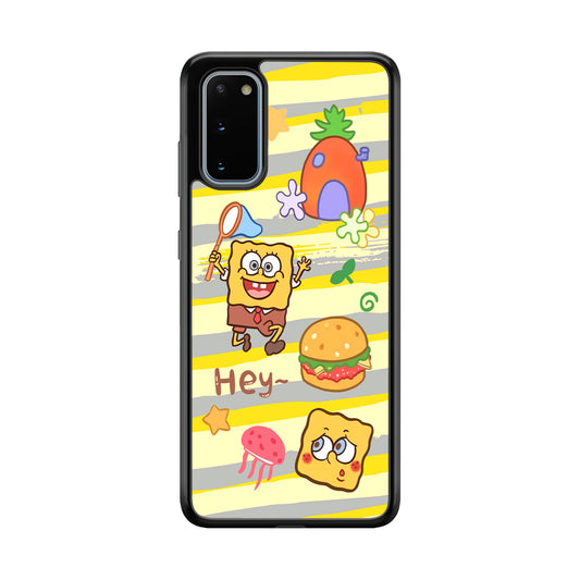 Mr Squarepants Fishing The Jellyfish Samsung Galaxy S20 Case
