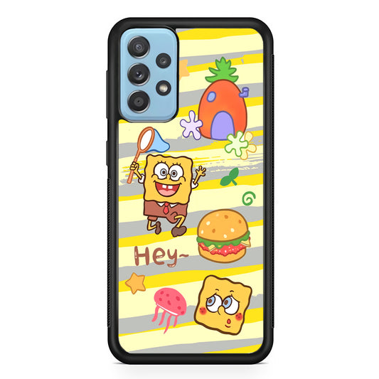 Mr Squarepants Fishing The Jellyfish Samsung Galaxy A52 Case