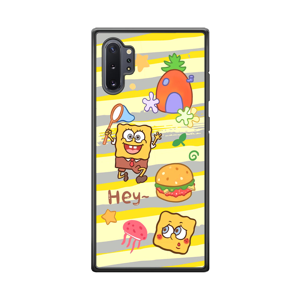 Mr Squarepants Fishing The Jellyfish Samsung Galaxy Note 10 Plus Case