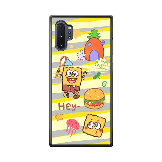 Mr Squarepants Fishing The Jellyfish Samsung Galaxy Note 10 Plus Case