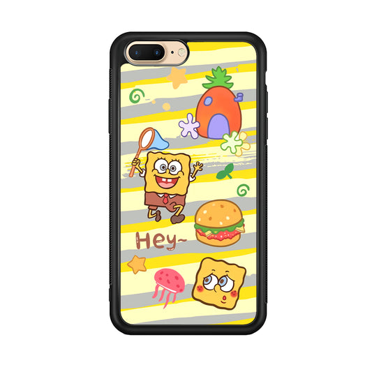 Mr Squarepants Fishing The Jellyfish iPhone 8 Plus Case