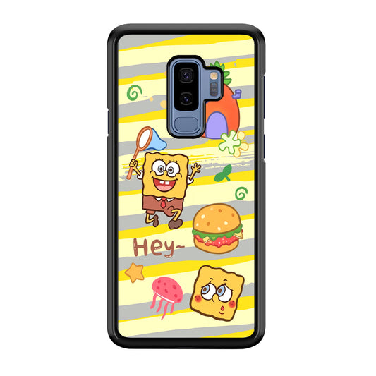 Mr Squarepants Fishing The Jellyfish Samsung Galaxy S9 Plus Case