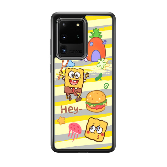 Mr Squarepants Fishing The Jellyfish Samsung Galaxy S20 Ultra Case