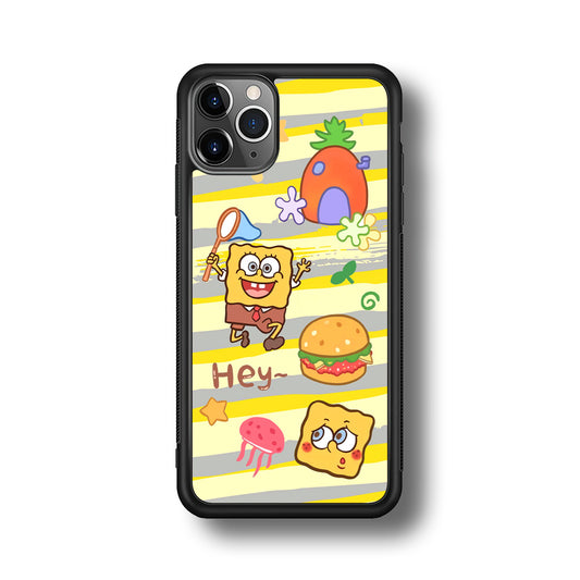 Mr Squarepants Fishing The Jellyfish iPhone 11 Pro Case