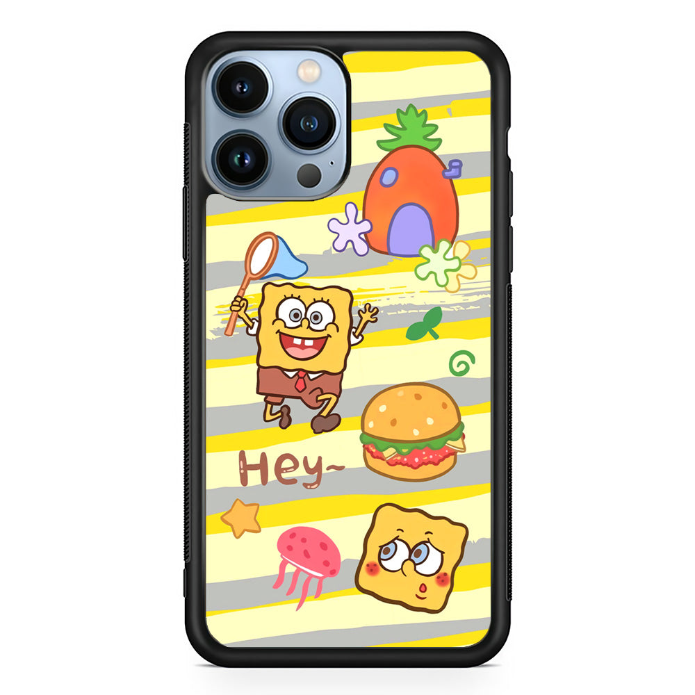 Mr Squarepants Fishing The Jellyfish iPhone 13 Pro Max Case