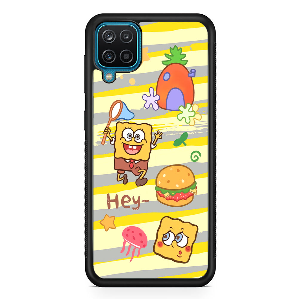 Mr Squarepants Fishing The Jellyfish Samsung Galaxy A12 Case