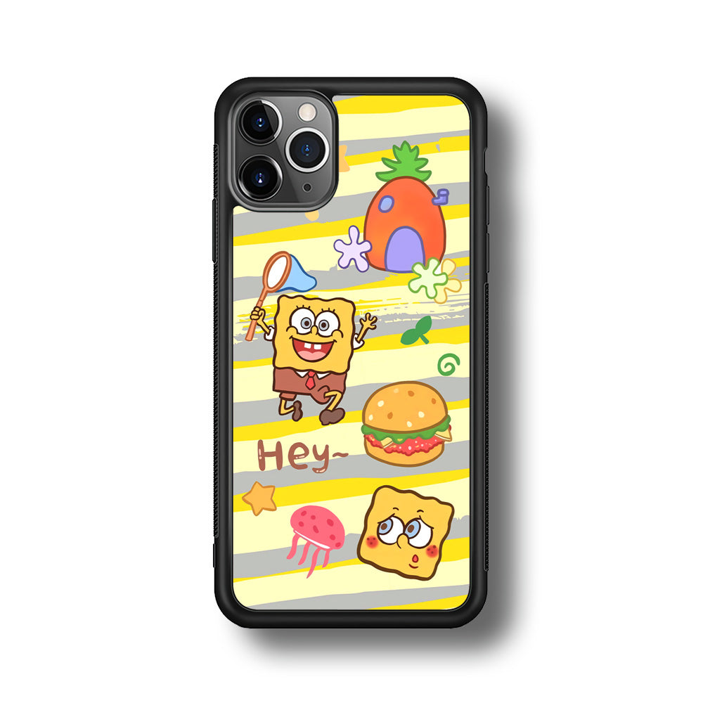 Mr Squarepants Fishing The Jellyfish iPhone 11 Pro Max Case