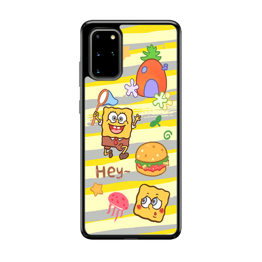 Mr Squarepants Fishing The Jellyfish Samsung Galaxy S20 Plus Case