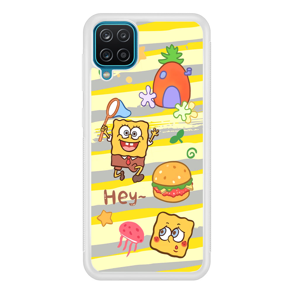 Mr Squarepants Fishing The Jellyfish Samsung Galaxy A12 Case