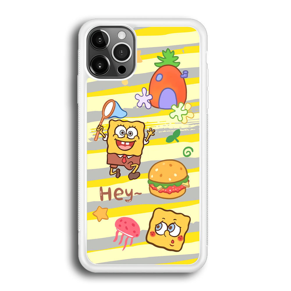Mr Squarepants Fishing The Jellyfish iPhone 12 Pro Case