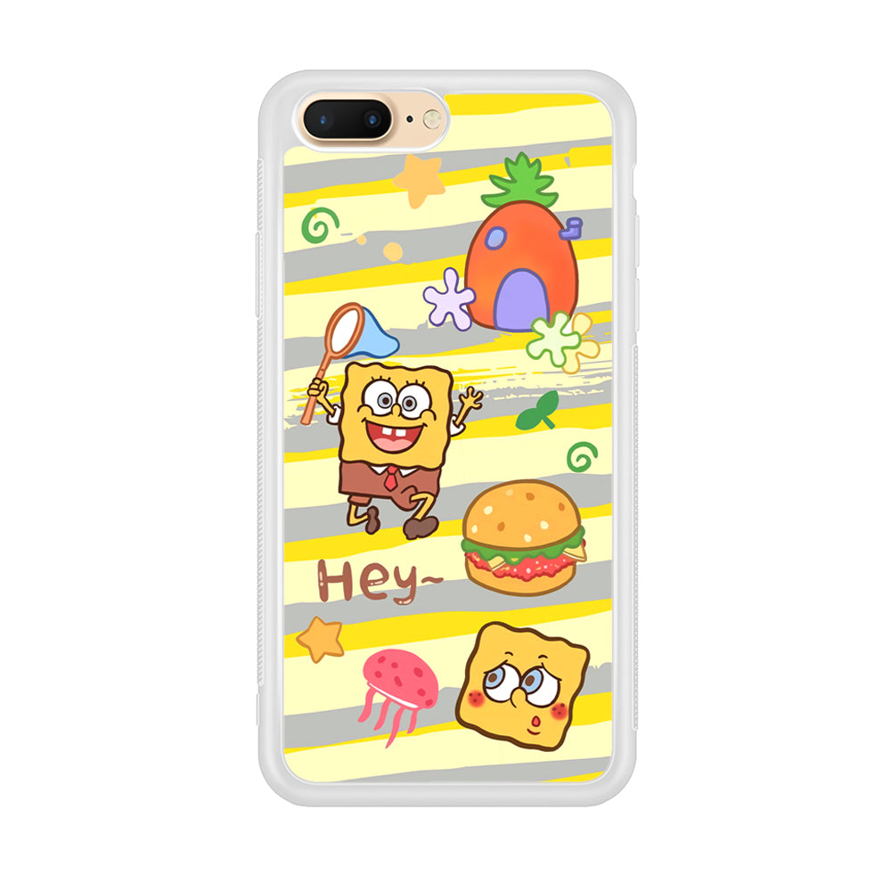 Mr Squarepants Fishing The Jellyfish iPhone 8 Plus Case