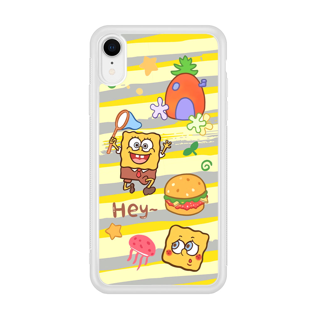 Mr Squarepants Fishing The Jellyfish iPhone XR Case