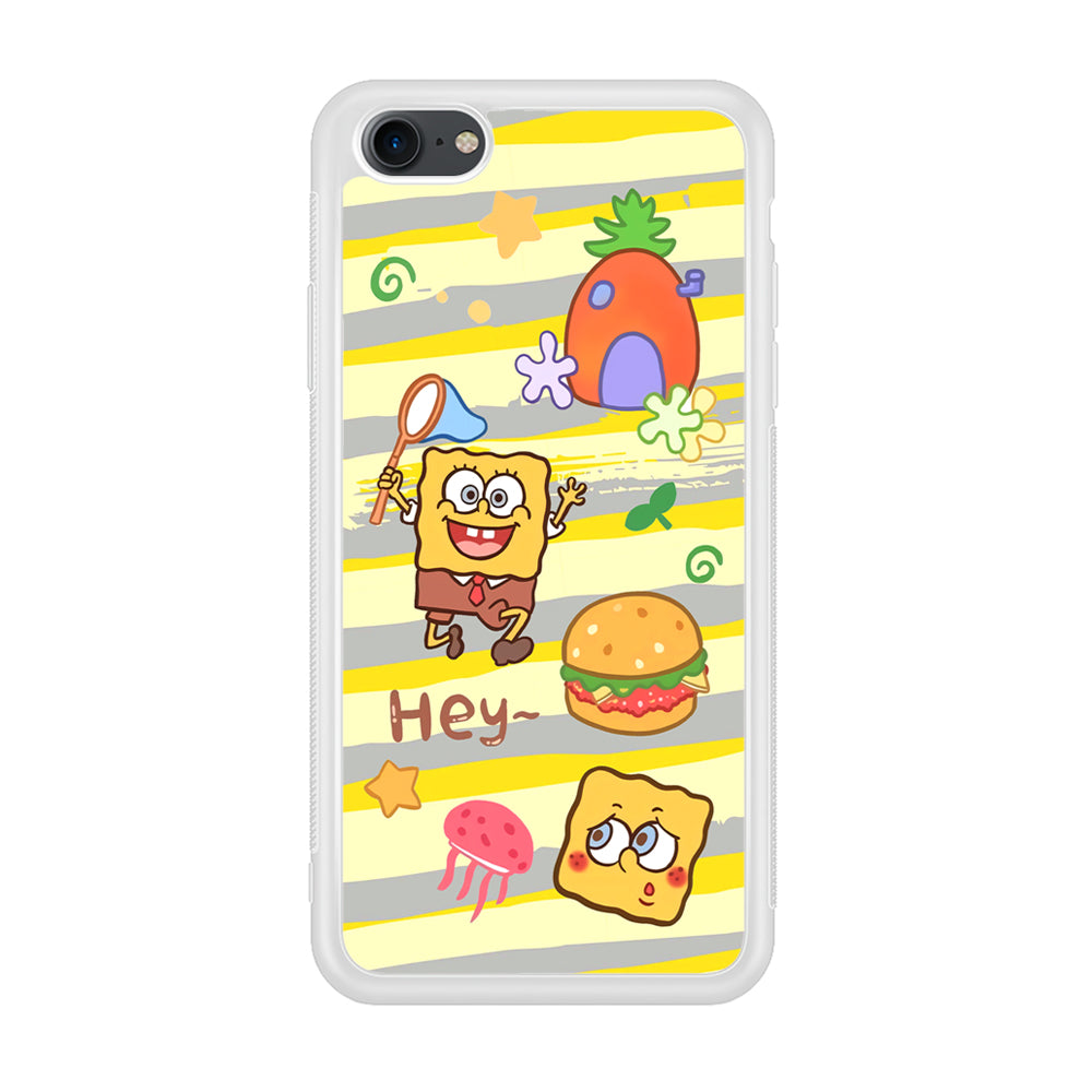 Mr Squarepants Fishing The Jellyfish iPhone 8 Case